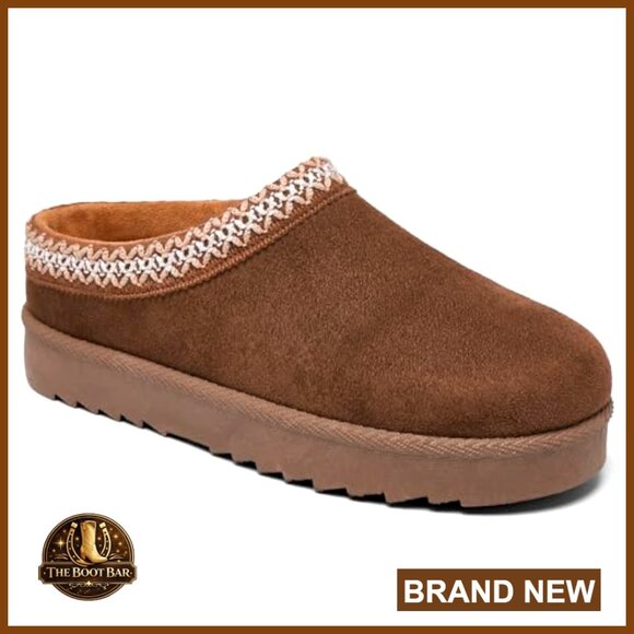 Faux Fur Lined Platform Ankle Boots Slip-On Anti-Slip Winter Snow Boots - Picture 2 of 7